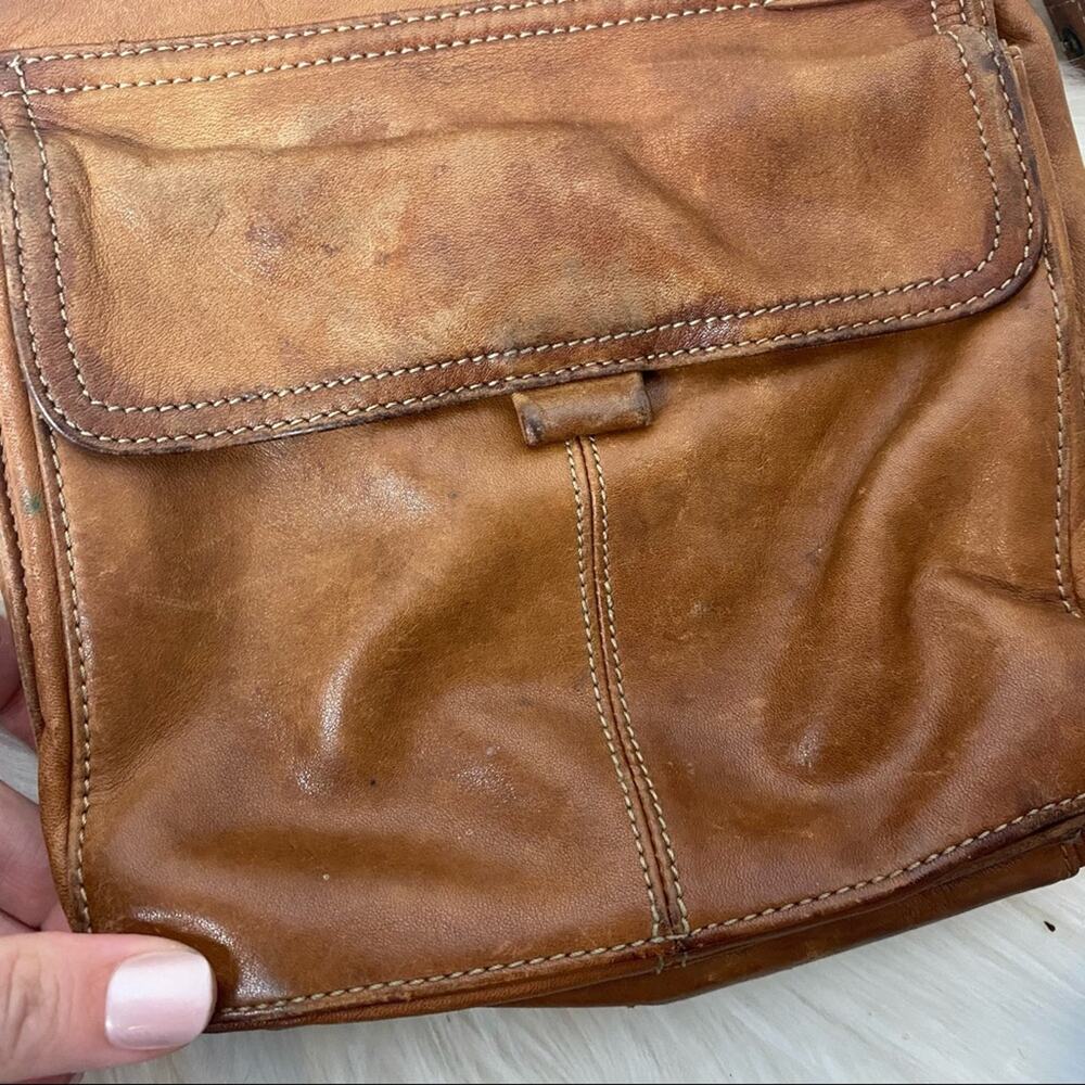 FOSSIL brown leather crossbody purse - Picture 3 of 16